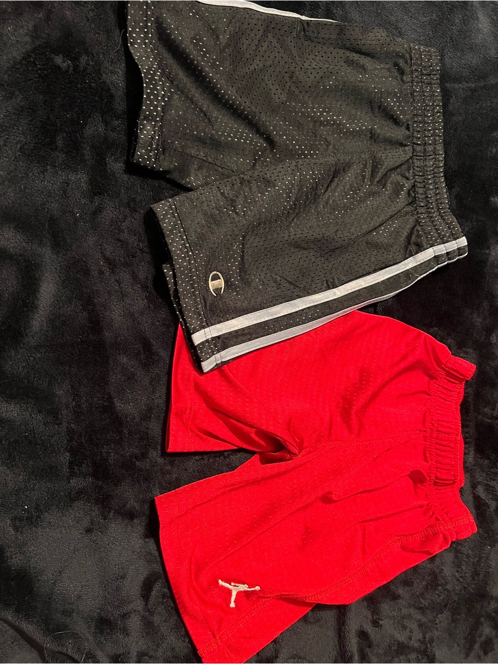 Jordan Kids' Athletic Shorts in Black & Red - Mesh Sport Set